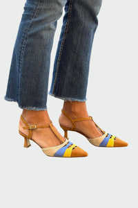 Magdaléna Sofistikovaná Nízké Kožené Podpatky Přezkou