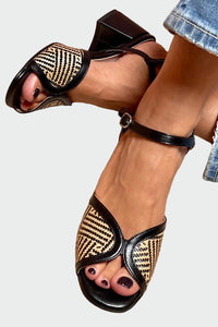 Sára Elegantní Ručněpletené Sandály Přezkou Pohodlné