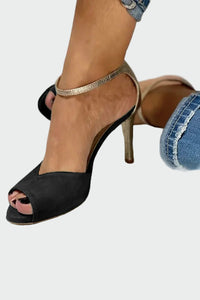 Karolína Elegantní Sandál Delikátní Metalický Řemínek