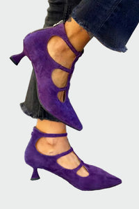 Karolína Sofistikovaná Retro Lodičky Nízkým Podpatkem