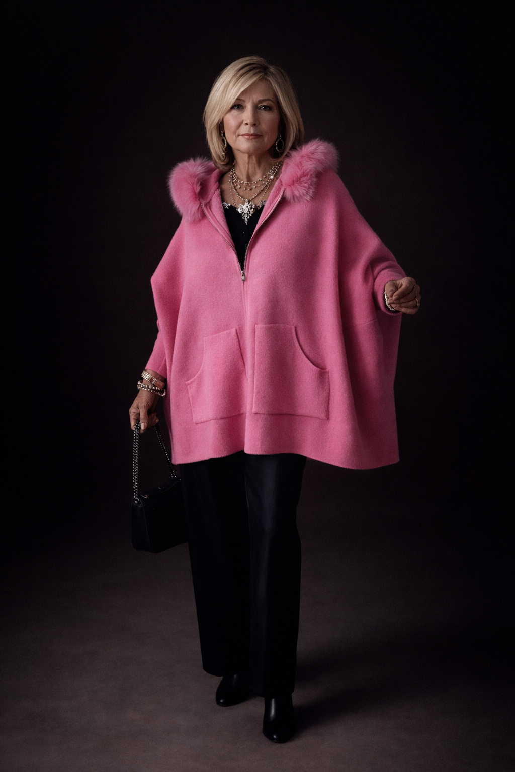 ARABELLE™ | Lehký kabát s kapucí a kožíškovým límcem